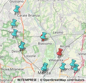 Mappa Via L. Manara, 20853 Biassono MB, Italia (5.35917)