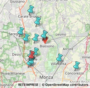 Mappa Via L. Manara, 20853 Biassono MB, Italia (3.68571)