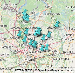 Mappa Via L. Manara, 20853 Biassono MB, Italia (10.228)