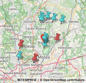 Mappa Via L. Manara, 20853 Biassono MB, Italia (6.41462)