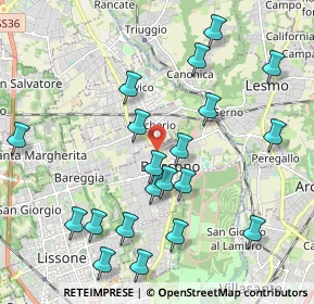 Mappa Via L. Manara, 20853 Biassono MB, Italia (2.1955)