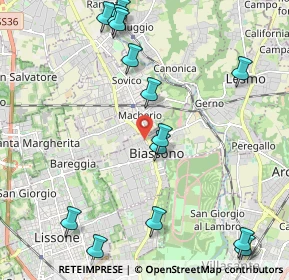 Mappa Via L. Manara, 20853 Biassono MB, Italia (2.72733)