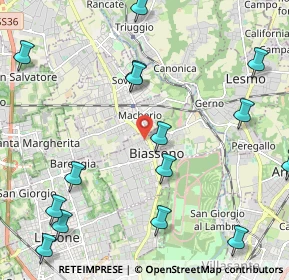 Mappa Via L. Manara, 20853 Biassono MB, Italia (2.75933)