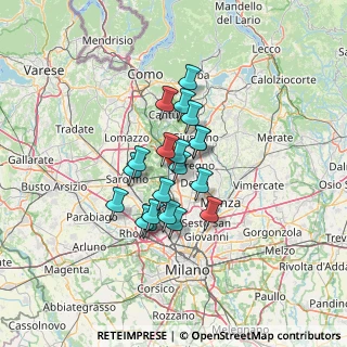 Mappa Via Lorenzo Il Magnifico, 20811 Cesano Maderno MB, Italia (9.302)