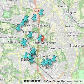 Mappa Via Gian Enrico Pestalozzi, 20851 Santa Margherita MB, Italia (2.218)