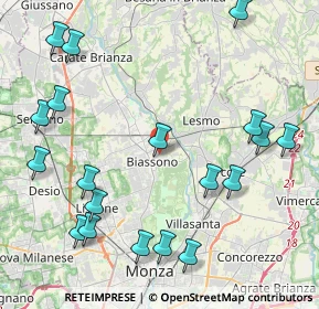 Mappa Via Pessina, 20853 Biassono MB, Italia (5.16789)