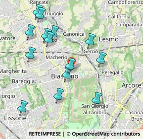 Mappa Via Pessina, 20853 Biassono MB, Italia (2.10071)