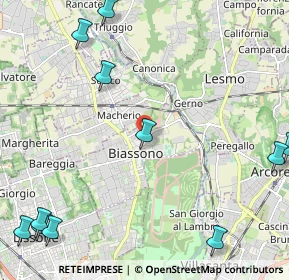 Mappa Via Thomas Alva Edison, 20853 Biassono MB, Italia (3.29083)