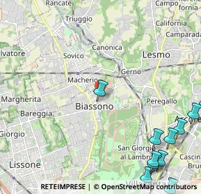 Mappa Via Thomas Alva Edison, 20853 Biassono MB, Italia (3.4325)