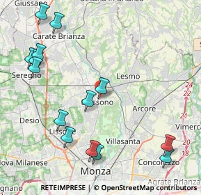 Mappa Via Thomas Alva Edison, 20853 Biassono MB, Italia (5.07786)