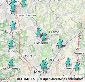 Mappa Via Thomas Alva Edison, 20853 Biassono MB, Italia (5.78571)