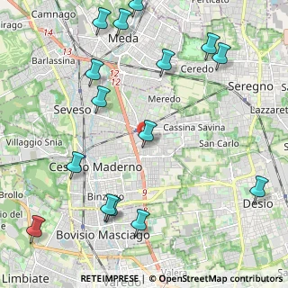 Mappa Via San Giovanni Evangelista, 20811 Cesano Maderno MB, Italia (2.76)
