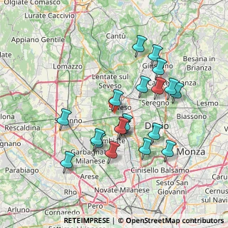 Mappa Via Puglie, 20811 Cesano Maderno MB, Italia (6.98526)