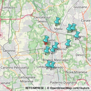 Mappa Via Puglie, 20811 Cesano Maderno MB, Italia (3.58182)