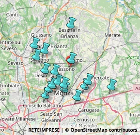 Mappa Via della Sciavatera, 20853 Biassono MB, Italia (6.88353)