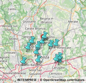 Mappa Via Dante Alighieri, 20853 Biassono MB, Italia (6.21923)