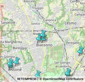 Mappa Via Monte Grappa, 20853 Biassono MB, Italia (2.94)