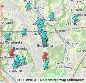 Mappa Via Dante Alighieri, 20853 Biassono MB, Italia (1.97)