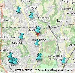 Mappa Via Monte Grappa, 20853 Biassono MB, Italia (2.70143)