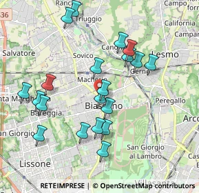 Mappa Via Monte Grappa, 20853 Biassono MB, Italia (1.91)