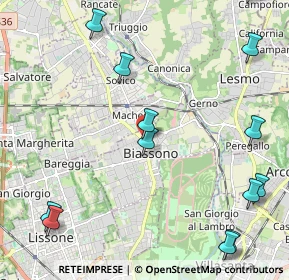 Mappa Via Monte Grappa, 20853 Biassono MB, Italia (2.90538)