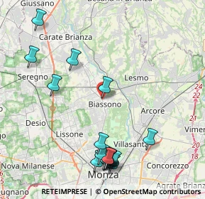 Mappa Via Monte Grappa, 20853 Biassono MB, Italia (4.91412)