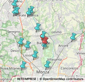 Mappa Via Monte Grappa, 20853 Biassono MB, Italia (4.36867)