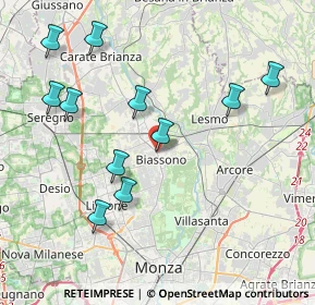 Mappa Via Dante Alighieri, 20853 Biassono MB, Italia (4.22182)