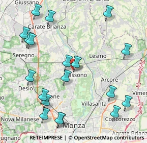Mappa Via Dante Alighieri, 20853 Biassono MB, Italia (5.04474)