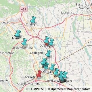 Mappa Via Radovich, 36031 Dueville VI, Italia (10.406)