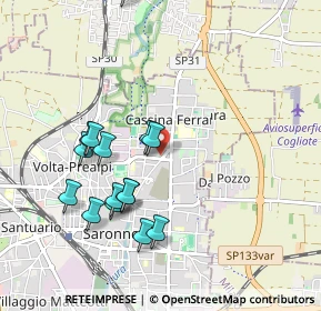 Mappa Via Antonio Stoppani, 21047 Saronno VA, Italia (0.95667)