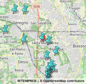 Mappa 20851 Santa Margherita MB, Italia (2.54471)