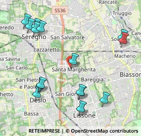 Mappa 20851 Santa Margherita MB, Italia (2.4475)