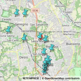 Mappa Via Renato Fucini, 20851 Santa Margherita MB, Italia (2.54471)