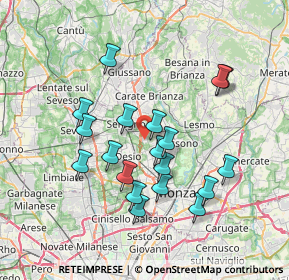 Mappa 20851 Santa Margherita MB, Italia (6.71421)