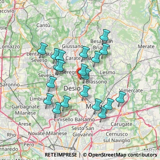 Mappa Via Renato Fucini, 20851 Santa Margherita MB, Italia (6.6335)