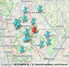 Mappa Via De Amicis Edmondo, 20851 Santa Margherita MB, Italia (3.45467)