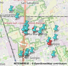 Mappa Via De Amicis Edmondo, 20851 Santa Margherita MB, Italia (1.012)