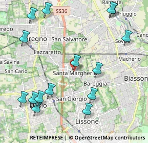 Mappa Via De Amicis Edmondo, 20851 Santa Margherita MB, Italia (2.60533)