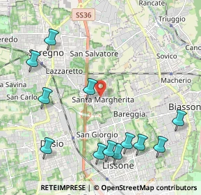 Mappa Via De Amicis Edmondo, 20851 Santa Margherita MB, Italia (2.56667)