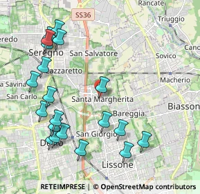 Mappa Via De Amicis Edmondo, 20851 Santa Margherita MB, Italia (2.3665)