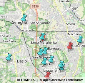 Mappa Via De Amicis Edmondo, 20851 Santa Margherita MB, Italia (2.45417)