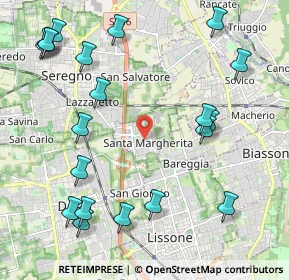 Mappa Via De Amicis Edmondo, 20851 Santa Margherita MB, Italia (2.619)