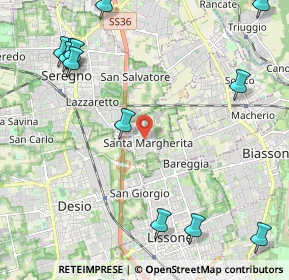 Mappa Via De Amicis Edmondo, 20851 Santa Margherita MB, Italia (2.91833)