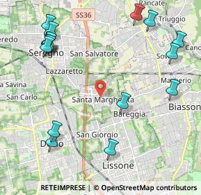 Mappa Via De Amicis Edmondo, 20851 Santa Margherita MB, Italia (2.71125)