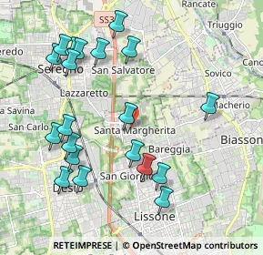 Mappa Via De Amicis Edmondo, 20851 Santa Margherita MB, Italia (2.2095)