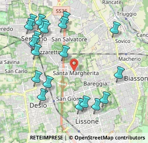 Mappa Via De Amicis Edmondo, 20851 Santa Margherita MB, Italia (2.374)