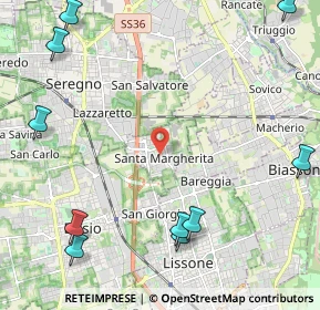Mappa Via De Amicis Edmondo, 20851 Santa Margherita MB, Italia (3.20273)