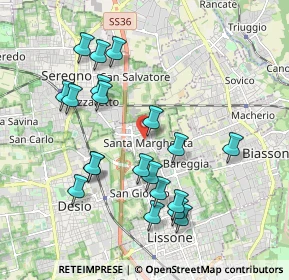 Mappa Via De Amicis Edmondo, 20851 Santa Margherita MB, Italia (1.9405)