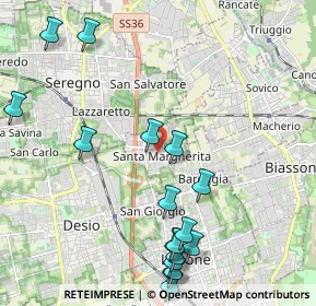 Mappa Via De Amicis Edmondo, 20851 Santa Margherita MB, Italia (2.55294)